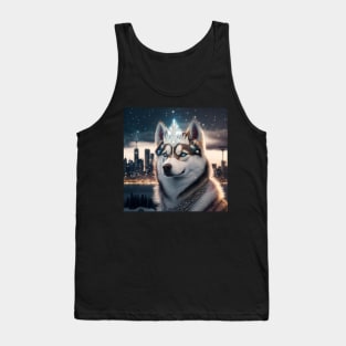 Sparkling Siberian Husky Tank Top